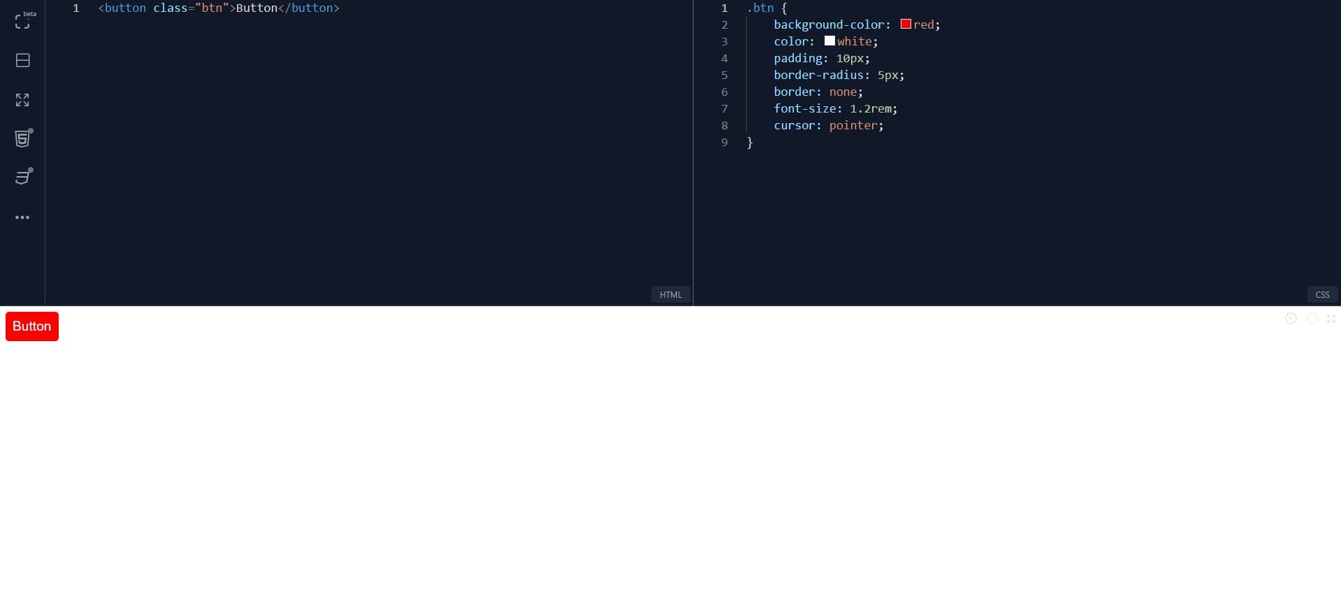 Online HTML CSS Editor